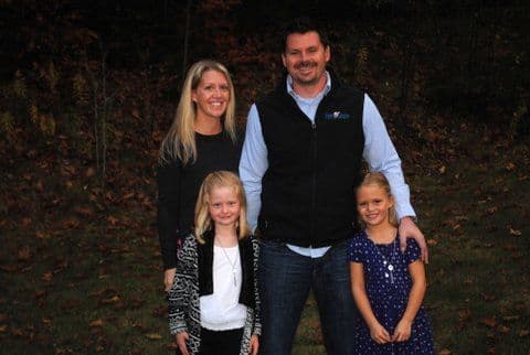 Josh MacMichael, Owner of Clear Choice Home Improvements, and family